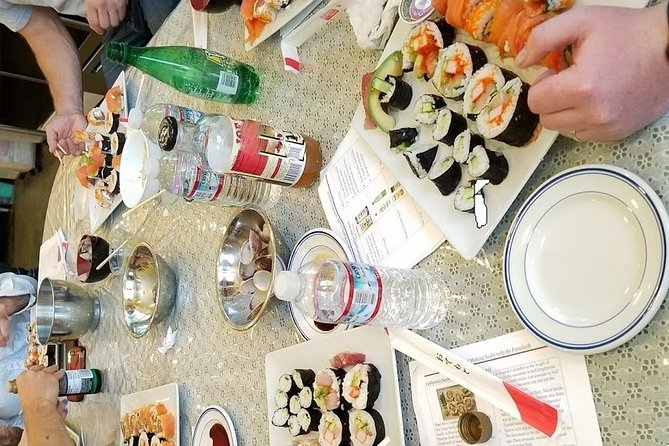 Hands on Sushi Rolls class - Lunch made from your own work, plus miso and green tea
