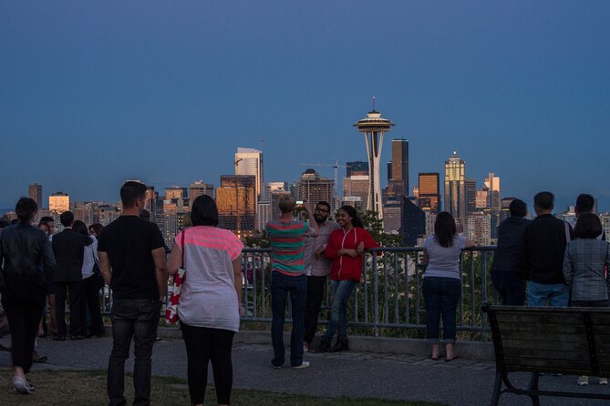 Night Tour of Seattle - Space Needle at dusk: the 605-foot panoramic hit