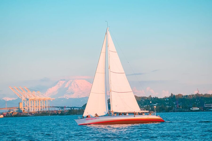 Seattle: Sailing Cruise - Elliott Bay views: Downtown Seattle skyline and beyond