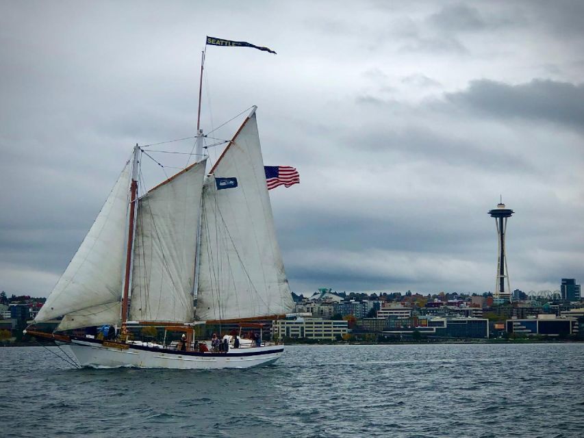 Seattle: Tall Ship Harbor Cruise - Getting skyline views plus mountain scenery from the harbor rail