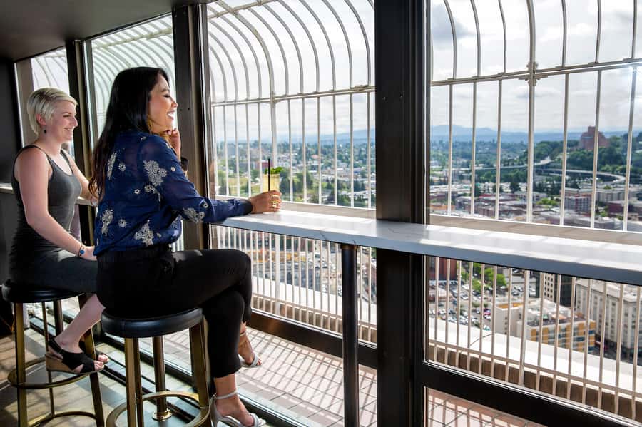 Smith Tower: Observatory Access Ticket - Observatory Bar time: craft cocktails with a view and a credit